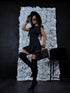 MINI dress "MIORICA" - BLACK